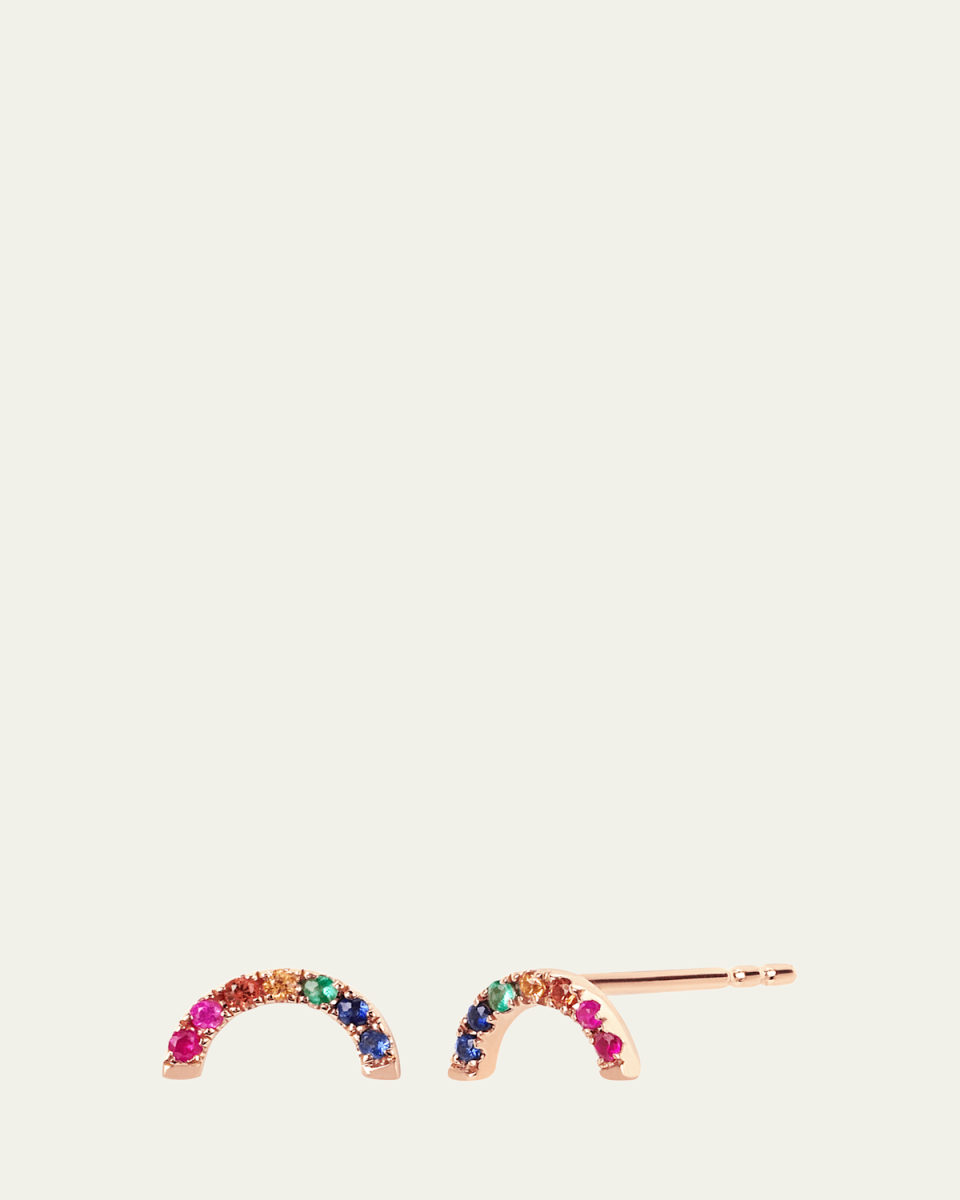 14k Rainbow Single Stud Earring